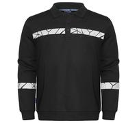 Projob - Pull col polo en molleton pour hommes, manches longues, modèle ET914 (Taille L), couleur noire