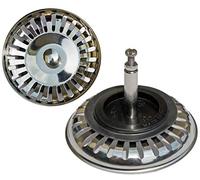 ProKIRA Bonde à panier universelle 7,6 cm (Ø80 mm), pour évier à commande excentrée /Inox