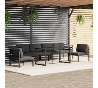 Prolenta Premium 7-pièces Garten-Lounge-Set avec coussins Aluminium Anthracite