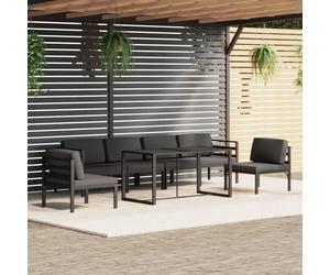 Prolenta Premium 7-pièces Garten-Lounge-Set avec coussins Aluminium Anthracite