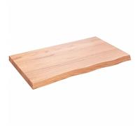 Prolenta Premium - Plan de toilette Marron clair 100x60x(2-6) cm Bois massif traité