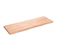 Prolenta Premium - Plan de toilette marron clair 180x60x(2-6) cm Bois massif traité