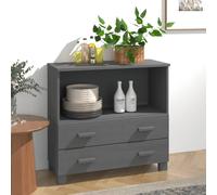 Prolenta Premium Sideboard gris foncé 85x35x80 cm pin massif