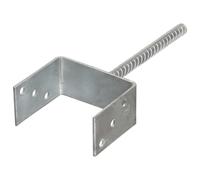Prolenta Premium - Support de poteau 6 pcs. argenté 12×6×30 cm Acier galvanisé