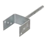 Prolenta Premium - Support de poteau 6 pièces argenté 10×6×30 cm Acier galvanisé