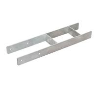 Prolenta Premium - Support de poteau 6 pièces argenté 14×6×60 cm Acier galvanisé