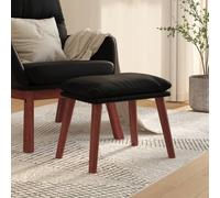 Prolenta Premium - Tabouret de pied noir 45x29,5x35 cm similicuir