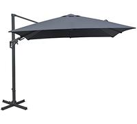 Proloisirs Parasol déporté orientable NH 3 x 3 m 360° inclinable Gris