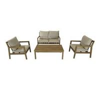 Salon bas - PAYA - Acacia FSC 100% - 2 fauteuils + 1 canapé + 1 table basse