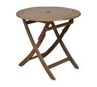 Table de jardin ronde pliante en acacia - Sophie - 2 tailles