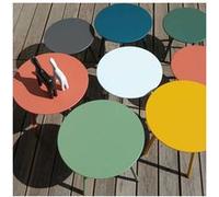 Table basse de jardin ronde acier époxy - Massaï - Ø 40 cm