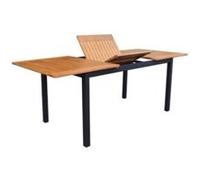 PROLOISIRS Table de jardin Balito en aluminium/acacia FSC - 160/220 x 90 cm - graphite G