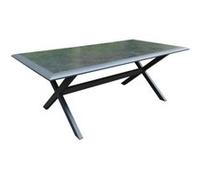 Table de jardin Ceram en aluminium/céramique - 194 x 104 x 74 cm - graphite