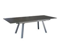 Table de jardin extensible Agra en aluminium/HPL - 150/200/250 x 90 cm - épaisseur lames 5 mm - graphite