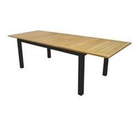 Table de jardin extensible aluminium - Plateau Teck - L.180/260 cm - Madagascar - 10 personnes