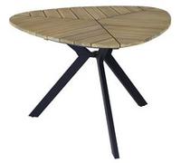 PROLOISIRS Table fixe - BOTANIA - Acier - Plateau triangulaire en Acacia FSC 110 x 110 cm