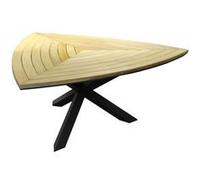 PROLOISIRS Table fixe - FERRONE - Aluminium graphite - Teck FSC 100% - 170 cm Graphite G