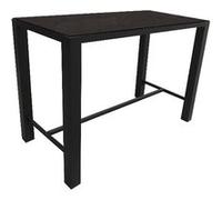 PROLOISIRS Table haute extensible Stoneo en aluminium/céramique - 140 x 74 cm - graphite/anthracite G