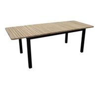 Table de jardin aluminium plateau à lattes en acacia - Balito - 6/8 personnes
