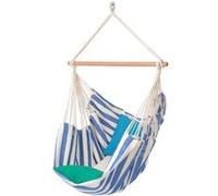 Toile de hamac chaise suspendue avec bois d'écartement - azul