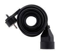 Prolongateur 16A 2P+T HO5VV-F 3G1,5mm² Noir 3m avec fiche extraplate - Zenitech