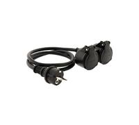 - Prolongateur à double tête pour chantier HO7RN-F 16A 3G1,5mm² - Noir 1m