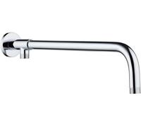 Prolongateur de douche, 38 cm, forme ronde, chrome, acier inoxydable, raccordement G1/2 pouce