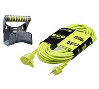Prolongateur électrique pour jardin Masterplug - 3 prises de 1,5 mm - 20 mètres - 3680 V - 230 V - Vert