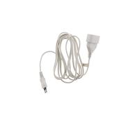 Prolongateur électrique ZENITECH HO3VVH2F 6A 2m 2 prises câble plat 2x0,75 mm² blanc avec protection enfants