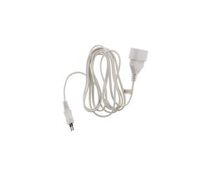 Prolongateur électrique ZENITECH HO3VVH2F 6A 2m 2 prises câble plat 2x0,75 mm² blanc avec protection enfants