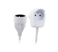 Zenitech Prolongateur HO5VV-F – 3 m avec prise gigogne – Blanc