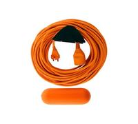 - Prolongateur Jardin 2x1,5mm² 25m + 1 boîtier étanche + support mural - Orange