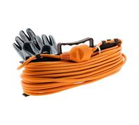 Prolongateur/ rallonge électrique Zenitech HO5VV-F 2 x 1, 5 mm² orange 25 mètres