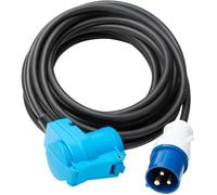 Protec - Prolongateur Schuko CEE P17 10m IP44 - noir et bleu