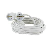 Prolongateur Schuko double tête 3m - blanc - Chacon