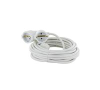 - Prolongateur Schuko double tête 5m - blanc