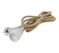 Rallonge textile Chacon rallonge textile lin 3 m 16 A 3680 W marron