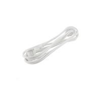 - Prolongateur textile fiche plate 3m - blanc