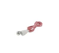 Chacon Rallonge textile rouge/blanc avec fiche blanche 3 m