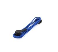 - Prolongateur textile Schuko fiche plate 3m - bleu
