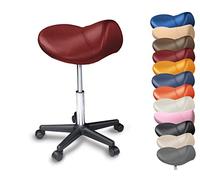 Promafit Tabouret Selle Ergonomique Extra Large - Tabouret de Travail Pivotant à roulettes pour Bureau & Cabinet Médical - Réglable en Hauteur 50-73 cm - Charge 170 kg