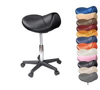 Promafit Tabouret Selle Ergonomique Extra Large - Tabouret de Travail Pivotant à roulettes pour Bureau & Cabinet Médical - Réglable en Hauteur 50-73 cm - Charge 170 kg