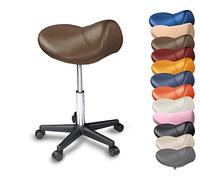 Promafit Tabouret Selle Ergonomique Extra Large - Tabouret de Travail Pivotant à roulettes pour Bureau & Cabinet Médical - Réglable en Hauteur 50-73 cm - Charge 170 kg