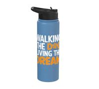 Promener son chien et vivre le papa de ses rêves Stainless Steel Insulated Water Bottle