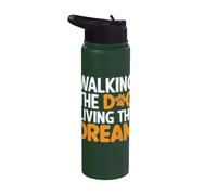 Promener son chien et vivre le papa de ses rêves Stainless Steel Insulated Water Bottle