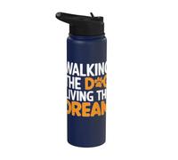 Promener son chien et vivre le papa de ses rêves Stainless Steel Insulated Water Bottle