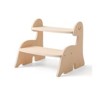Promise Babe Tour d'apprentissage Bois 2 étapes Enfants,Contre Étagère Armoire Dinosaure Tabouret Enfant Meuble Animal Dino Bois Tabouret Bébé Petite Chambre Salle Bain Cuisine WC (Dino Step Stool)