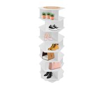 PromiseFly Étagère à chaussures rotative à 7 niveaux - Écran rotatif à 360° - Organiseur de chaussures multifonction pour chaussures, sandales, sacs, chapeaux, jouets, capacité de charge 50 kg