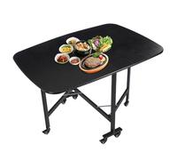 PromiseFly Table à manger pliable - 120 x 80 x 75 cm - Multifonction - Table de salle à manger mobile - Charge maximale : 100 kg - Table pliante pour jardin, balcon, chambre à coucher, salon, cuisine