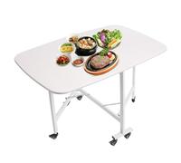 PromiseFly Table à manger pliable - 120 x 80 x 75 cm - Multifonction - Table de salle à manger mobile - Charge maximale : 100 kg - Table pliante pour jardin, balcon, chambre à coucher, salon, cuisine